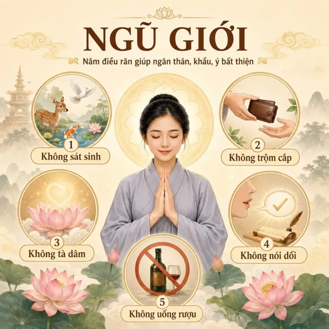 Công đức trì Ngũ giới