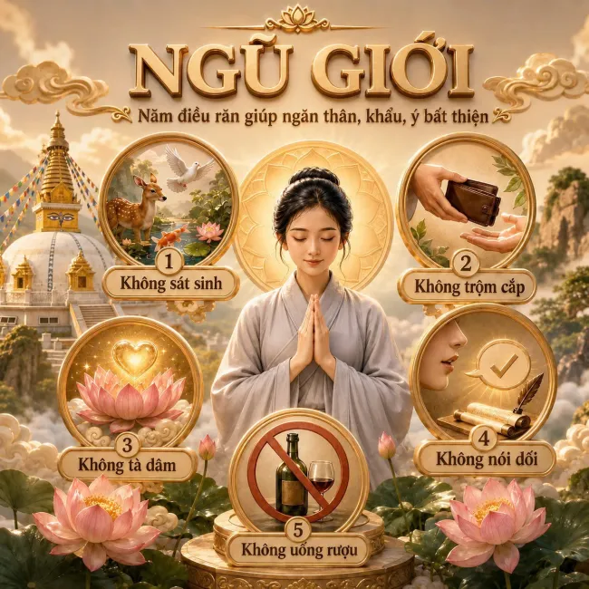Công đức trì Ngũ giới