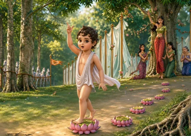 Bảy bước chân của Đức Phật khi đản sinh: Lời nhắn gửi vượt thời gian